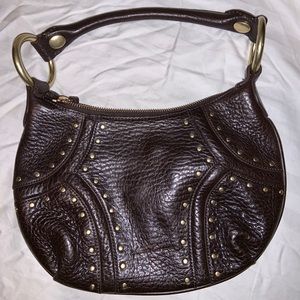 Kenneth Cole: NEW YORK. Brown & Gold Handbag.